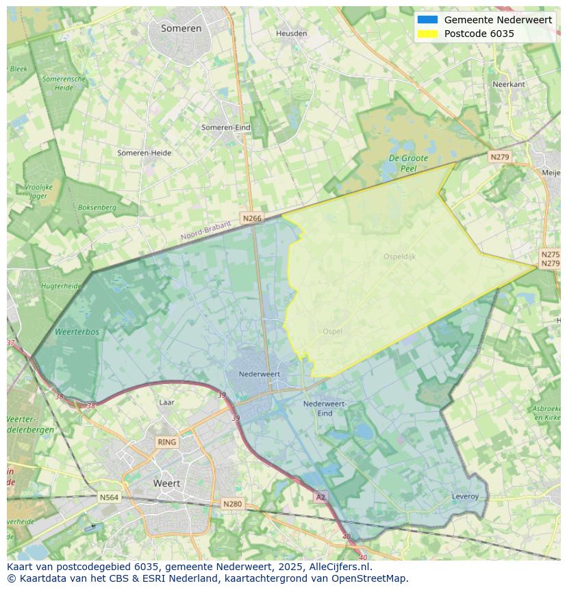 Afbeelding van het postcodegebied 6035 op de kaart.