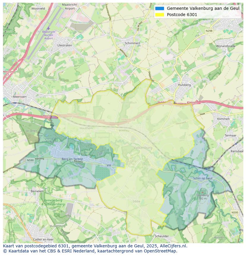 Afbeelding van het postcodegebied 6301 op de kaart.