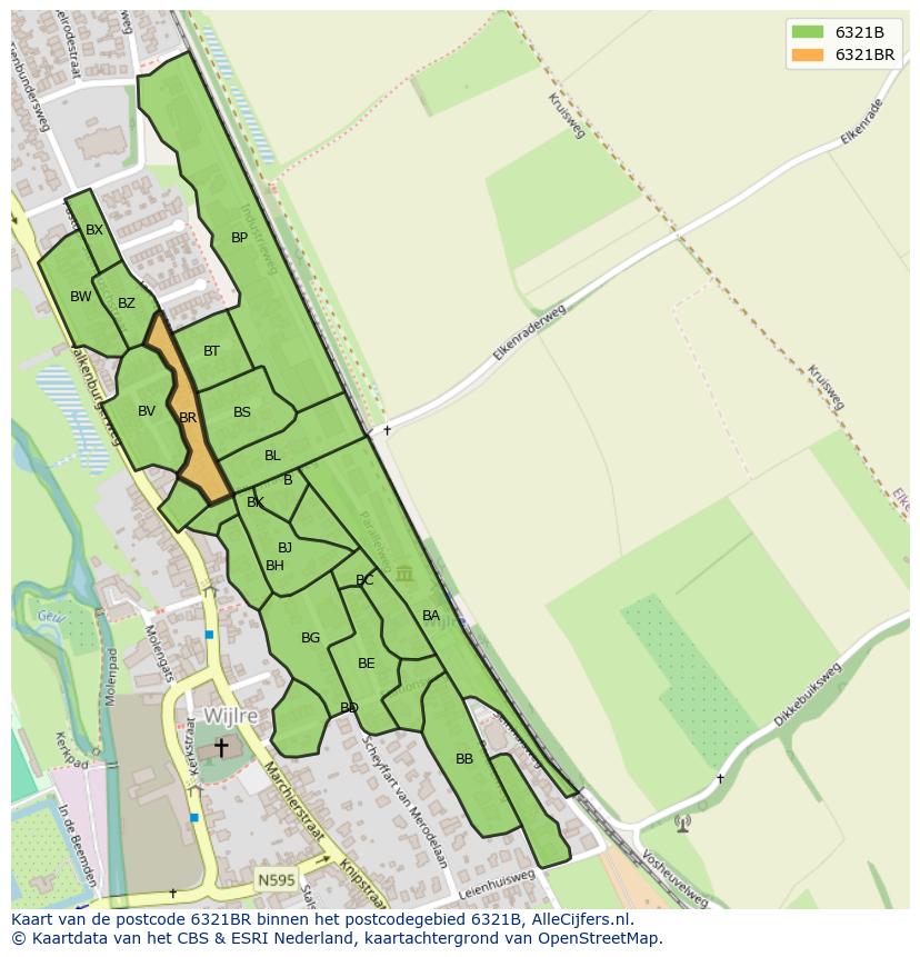 Afbeelding van het postcodegebied 6321 BR op de kaart.