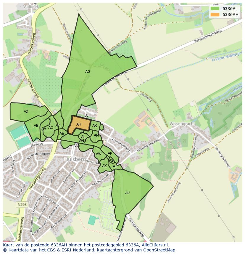 Afbeelding van het postcodegebied 6336 AH op de kaart.