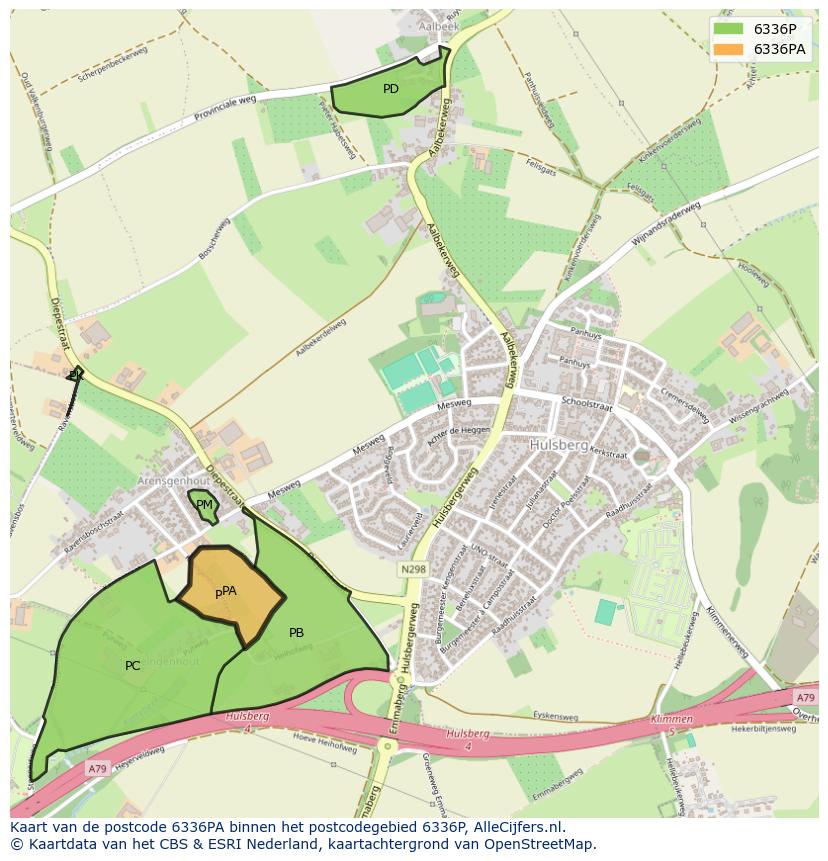 Afbeelding van het postcodegebied 6336 PA op de kaart.