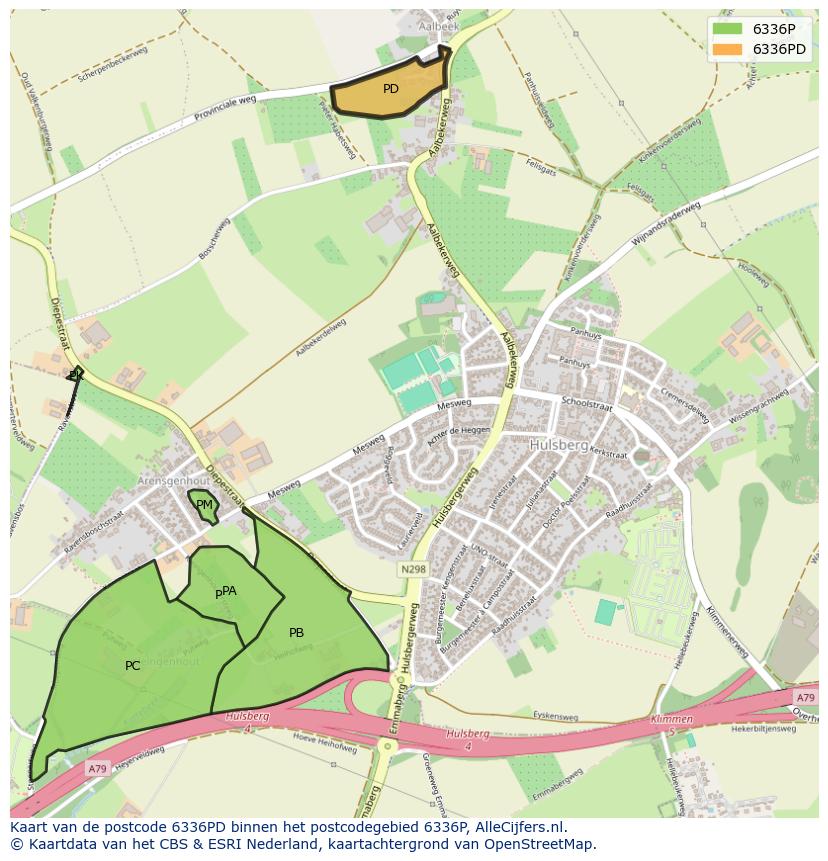 Afbeelding van het postcodegebied 6336 PD op de kaart.