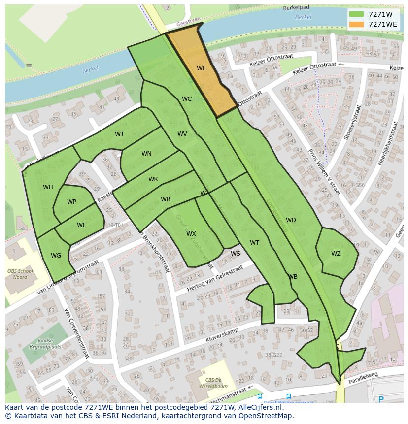 Afbeelding van het postcodegebied 7271 WE op de kaart.