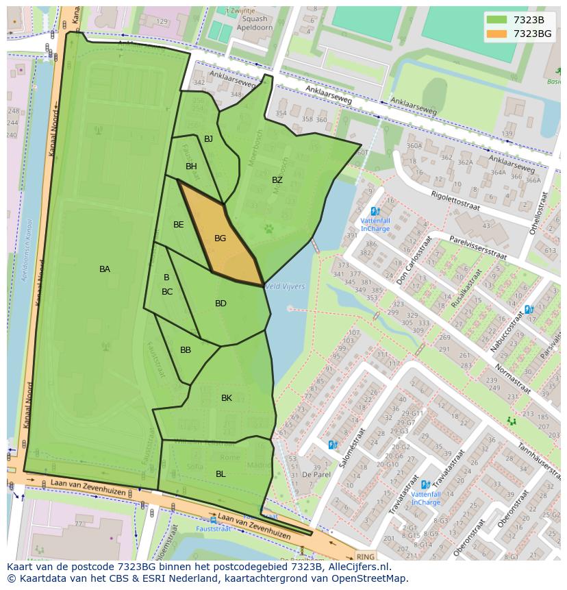 Afbeelding van het postcodegebied 7323 BG op de kaart.