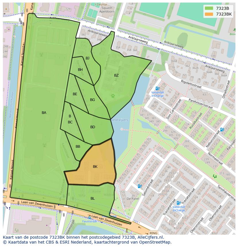 Afbeelding van het postcodegebied 7323 BK op de kaart.
