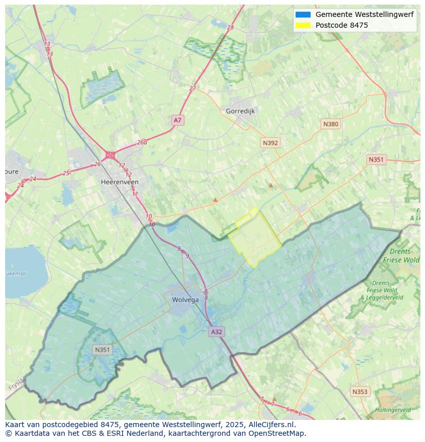 Afbeelding van het postcodegebied 8475 op de kaart.