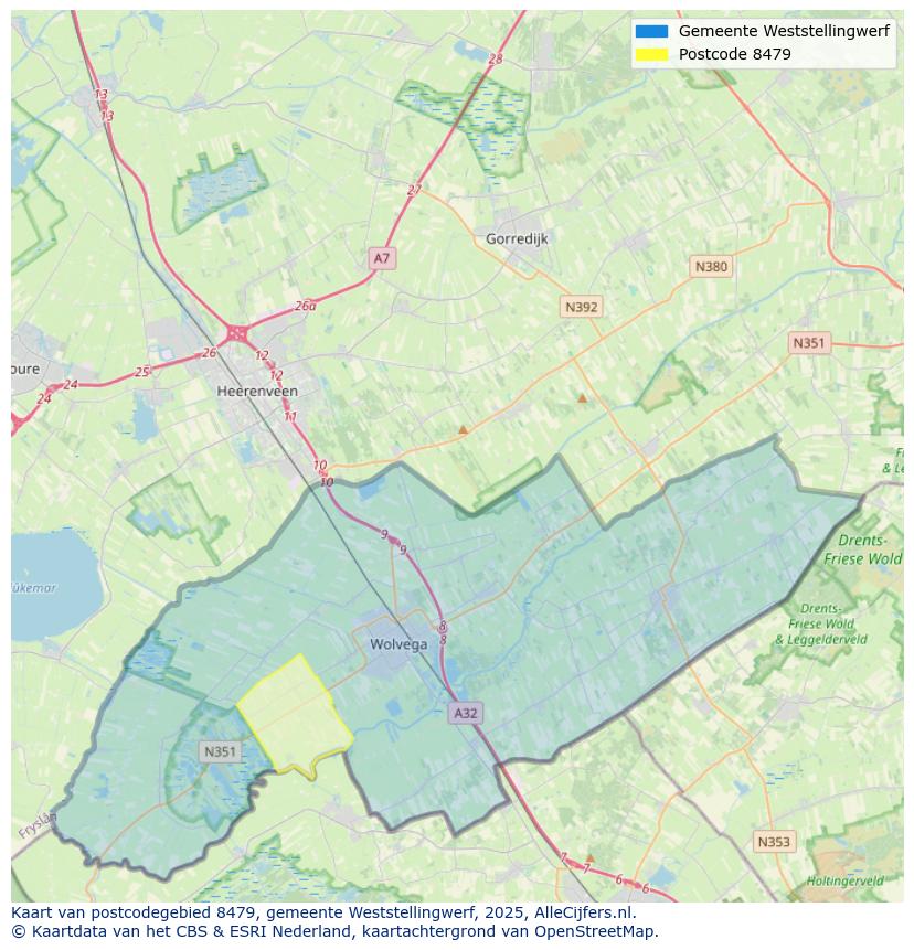Afbeelding van het postcodegebied 8479 op de kaart.