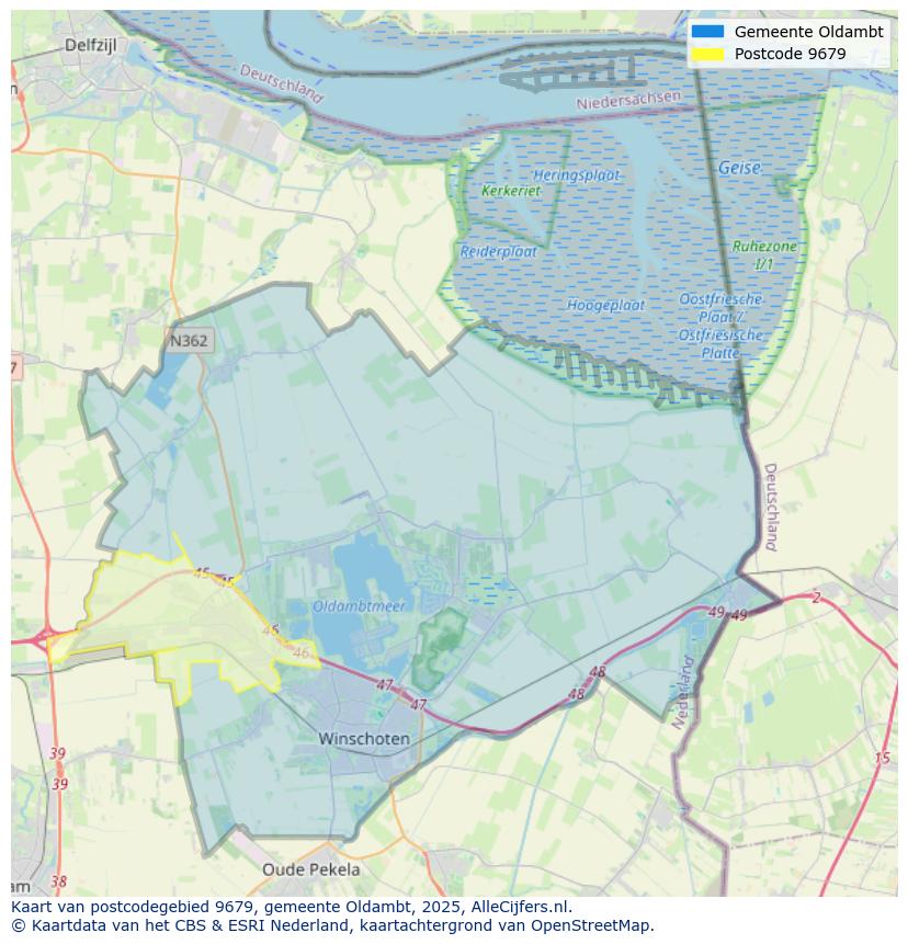 Afbeelding van het postcodegebied 9679 op de kaart.